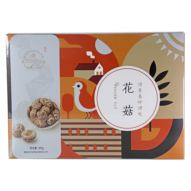 陕西秦岭略阳香菇花菇段木金钱菇厚肉袋料特产干货散装礼盒400克