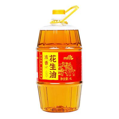 绿品安食用油花生油4升大瓶装
