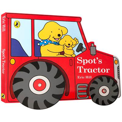 Spot's Tractor英文原版小波的拖拉机儿童启蒙认知绘本纸板书撕不烂耐撕 进口造型异形书可搭Spot's Fire Engine小玻的消防车