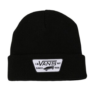 现货vans范斯冷帽黑色线帽经典logo百搭运动针织帽子VN000UOUBLK