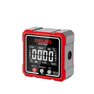 德力西激光倾角仪盒高精度电子角度测量仪数显水平尺垂直平面坡度