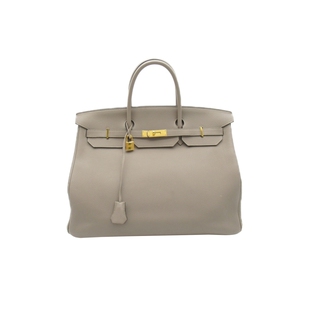 中古Hermes爱马仕女包9~95新Birkin25铂金包金刚色手提包BRANDOFF