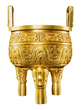 铜鼎招财铜三足圆鼎香炉大号克鼎