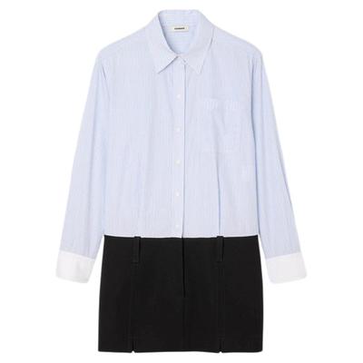 假两件棉质收腰连衣裙