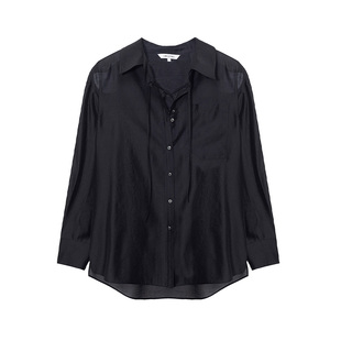 郑丽媛/ 朴柱炫同款loeuvre25夏半透宽松衬衫女防晒外搭SW5MB281