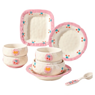 高颜值陶瓷米饭碗家用2025新款可爱吃饭碗面碗汤碗盘子好看的小碗