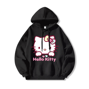 helloKitty凯蒂猫联名卫衣女童秋季哈喽猫动漫周边衣服儿童装外套
