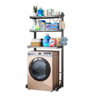 卫生间马桶架可调节落地滚筒翻盖洗衣机上方置物架储物柜伸缩架子