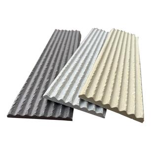 通体外墙砖75X275丹霞石不褪色凹凸槽围墙瓷砖窗线餐饮形象墙身砖