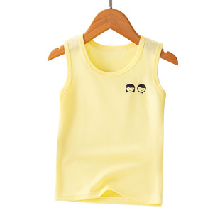 儿童100%纯棉背心男童女童内穿打底衫春夏季薄款宝宝护肚全棉贴身