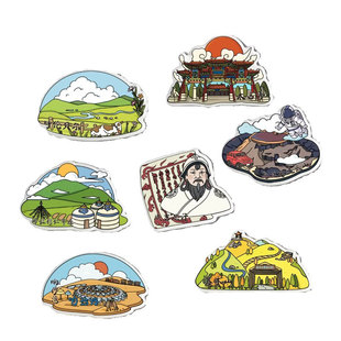 内蒙古文创冰箱贴呼伦贝尔乌兰布统创意旅游纪念品礼物金属磁贴