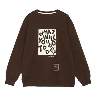 纯棉长袖卫衣女春秋季新款宽松遮肚显瘦百搭T恤打底衫韩版上衣潮