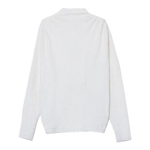 VCR STUDIO三种穿法原创白色抽绳毛衣显瘦秋冬半高领打底针织上衣