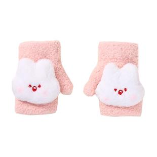 爱贝迪拉儿童手套五指宝宝春秋男女童翻盖幼儿园秋冬写字保暖半指