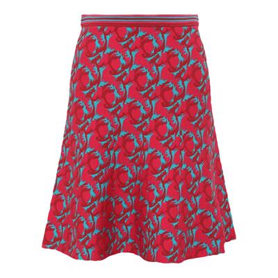 DVF红粉蓝龙舞图腾A字裙半身裙