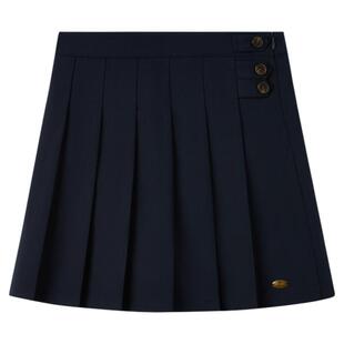 eland kids衣恋童装女童短裙春秋夏休闲学院风裙子百褶裙开学礼裙