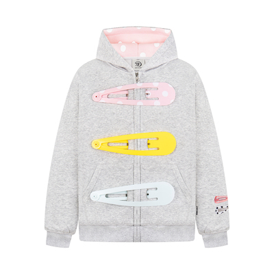 SREK印花连帽拉链卫衣男女款