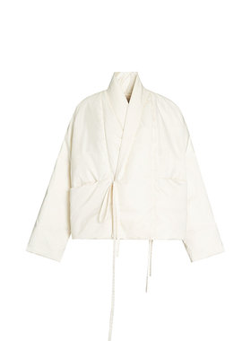 ZHUCHONGYUN新款A字型绑带鹅绒羽绒服宽松外套
