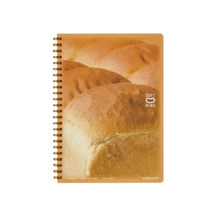 日本kokuyo国誉进口软线圈笔记本10周年发行纪念款毛茸茸猫咪烘焙面包店A6加厚方格本A5不硌手日记本80页本子