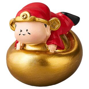 财神爷不倒翁桌面小摆件办公室工位玄学治愈解压情绪稳定神器招财