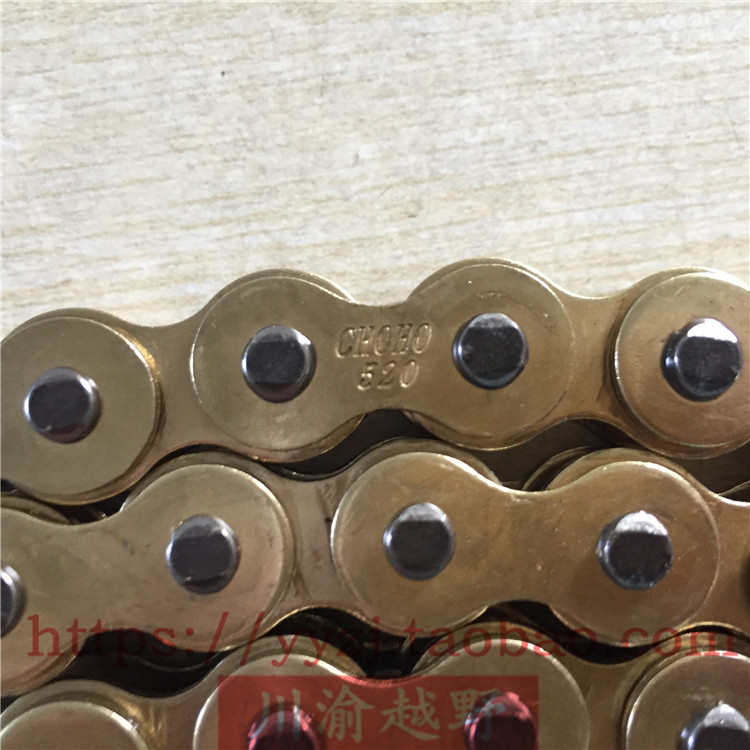 华阳T4正林海陵M4M5沙漠王MX6越野摩托车套链金色链条520链盘小飞