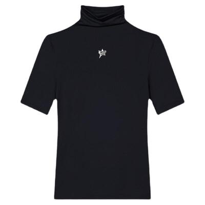 ERINRAE丨年新款黑色高领打底衫短袖上衣女T恤EG311144PA20