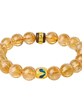 本命佛生肖招财黄水晶手串