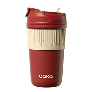 陶瓷内胆咖啡杯保温保冷吸管奶茶杯直饮奶昔杯车载高颜值杯盖