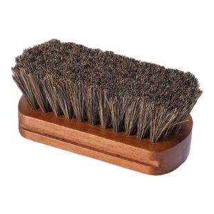 纯马鬃毛刷子柔软不伤鞋擦皮鞋内饰清洁除尘抛光打油用实木马毛刷