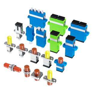 赛纤级光纤法兰耦合器光纤对接头SC/FC/LC/ST接口SC适配器FC光纤转接头SC/FC方转圆LC双工法兰光纤接头对接器