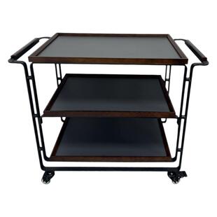 堂坐车木面移动炉煮送餐车商用酒店餐厅配餐推车多功能服务烤鸭车