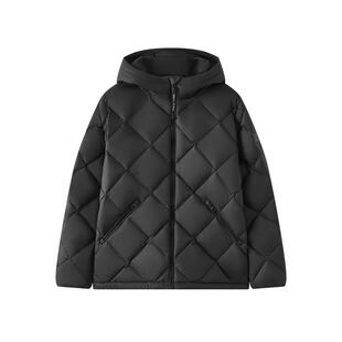 【自营】Marc O'Polo菱格连帽短款鸭绒中厚羽绒服男冬季防寒保暖