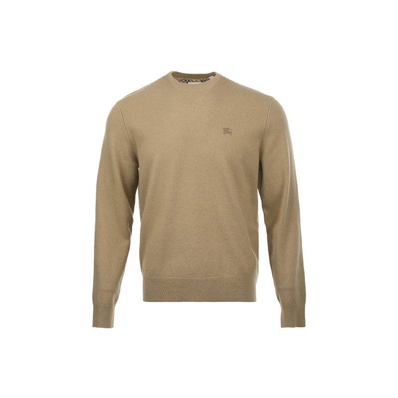 【自营】BURBERRY/博柏利新品男士徽标刺绣套头羊绒衫针织毛衣