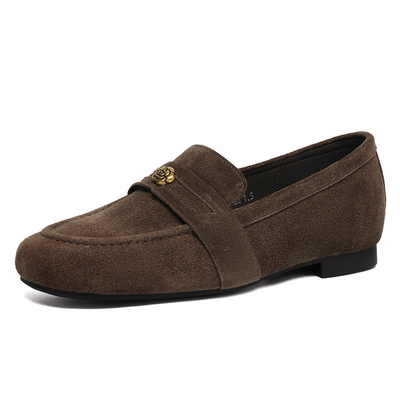 达芙妮山茶花乐福鞋女秋英伦皮鞋