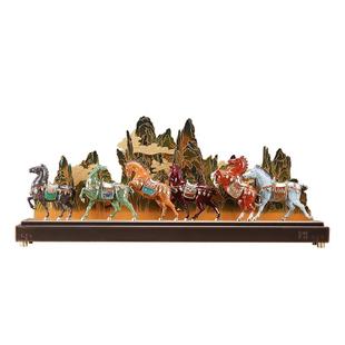 朱炳仁铜 千秋骏业摆件昭陵六骏马摆件家居玄关桌面装饰工艺礼品