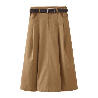 水云间女装卡其棉半身裙