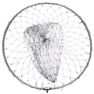 不锈钢实心空心加厚抄网头大力马球拍线编织网头粗眼网头大物抄网