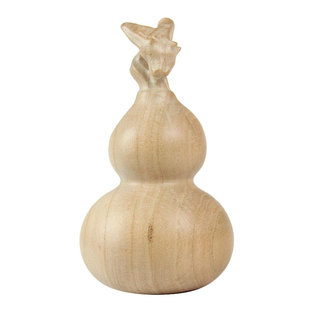 桃木葫芦摆件原木整料文玩手工龙头葫芦手把件福禄吉祥挂件