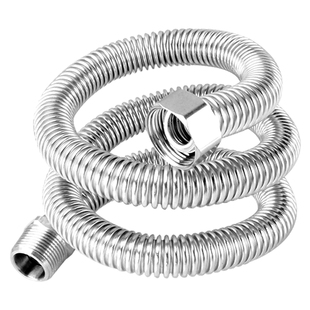 4分6分不锈钢内外丝波纹管龙头热水器马桶延长螺纹管进水金属软管