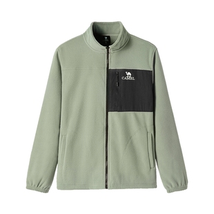 骆驼女装摇粒绒夹克外套2025秋冬新款加绒加厚保暖情侣同款抓绒衣