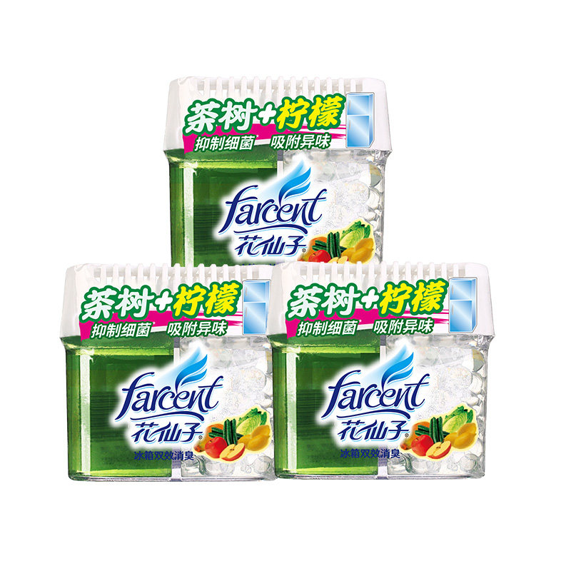 花仙子冰箱双效消臭柠檬除味剂冰箱去味抑菌抗菌保鲜除臭空气清新