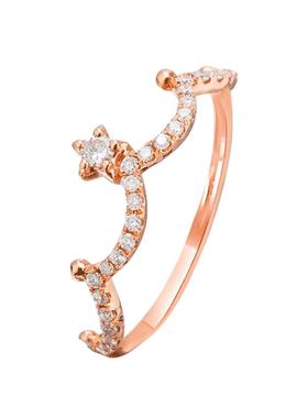 18K白金戒指排戒叠带戒指