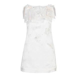 【IZNA-柳莎朗同款】lefame拉飞姆时尚蝴蝶结提花连衣裙短款