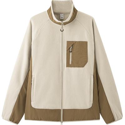 森马抗静电摇粒绒外套毛绒夹克男