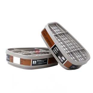 3M正品6001滤毒盒6200防毒面具CN碳盒防喷漆汽油除异味活性炭滤芯