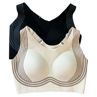 专制大码大胸运动内衣~强托抗震防抖无痕胖MM薄款显小无钢圈文胸