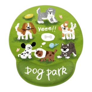 踏青小狗鼠标垫防腱鞘炎原创办公室电脑桌垫键盘托学生鼠标垫护腕