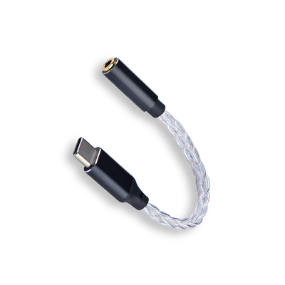 杰仕声镀银线芯耳机解码转接线