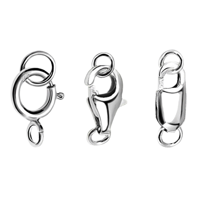 珍珠s925银配件龙虾弹簧扣