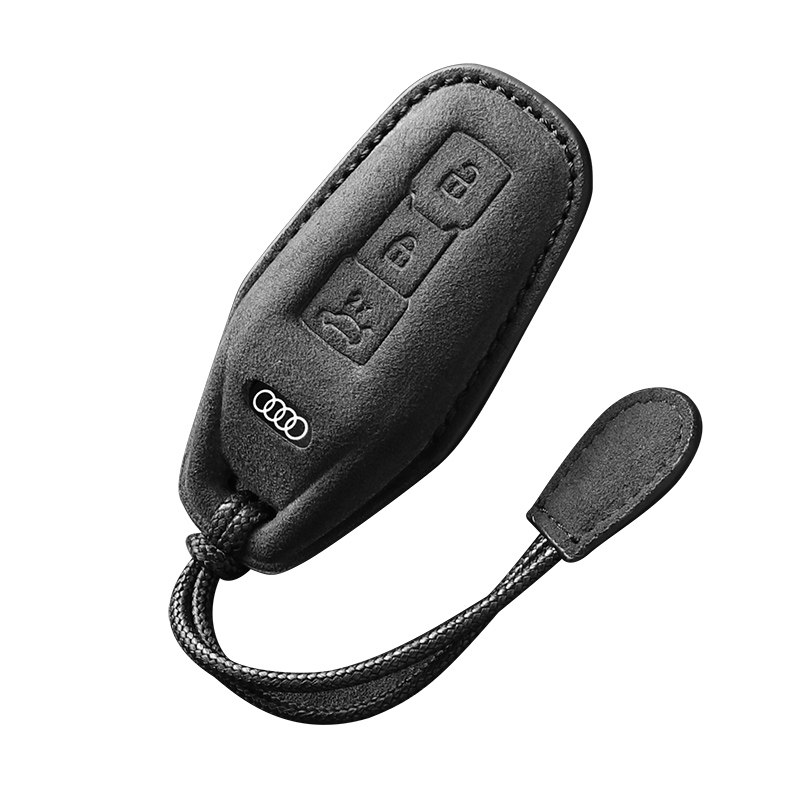 26新款奥迪A5L翻毛皮钥匙套Q6L e-tron包A6L壳Sportback扣Quattro